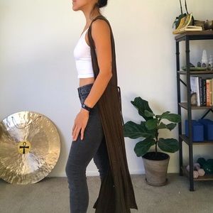 Free People Olive Green Sweater Vest